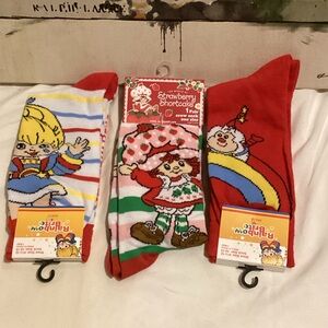 Strawberry Shortcake and Rainbow Brite Socks Set